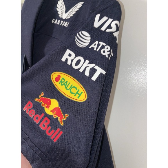 Red Bull Racing F1 Women's Large 2025 Team Polo Shirt Navy NWT - Picture 6 of 8